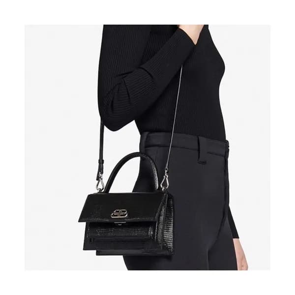 Balenciaga 2020 Sharp XS Leather Satchel Tote Sho… - 1