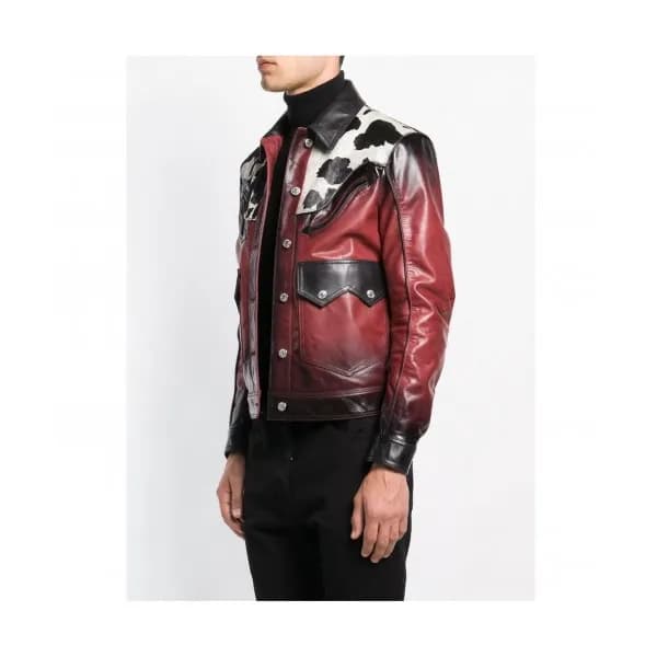 [1:1]Saint Laurent 2020 Mens Casual Flannel Leathe… - 1