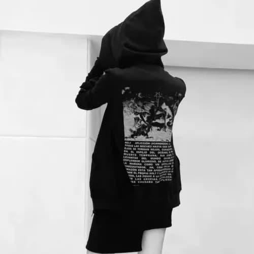 Rick Owens Womens Logo Cotton Zip-up Hoodie - 릭오웬스… - 1