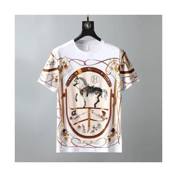 [에르메스]Hermes 2021 Mens Crew-neck Short Sleeved Tsh… - 1