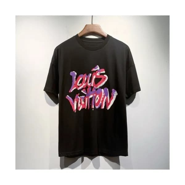 Louis vuitton Mm/Wm Logo Short Sleeved Tshirts Bl… - 1