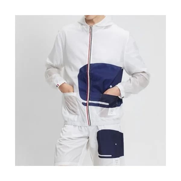 Thom Browne Mens Classic Casual Jackets White - 톰… - 1