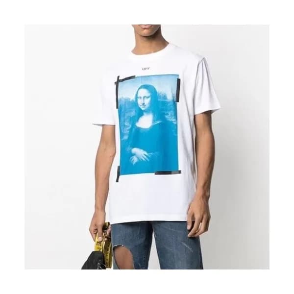 Off-white Mm/Wm Printing Logo Crew - neck Cotton … - 1