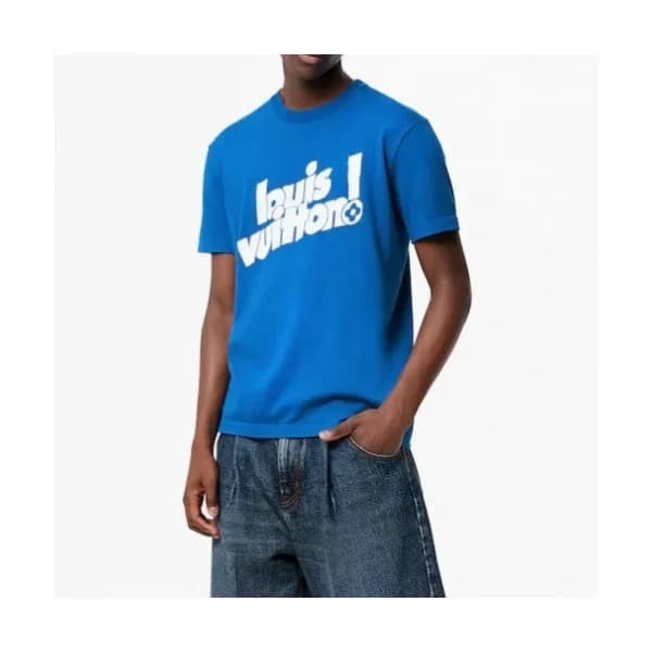 Louis vuitton Mm/Wm Logo Short Sleeved Tshirts Bl… - 1