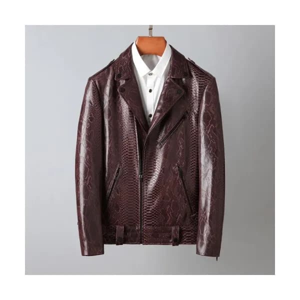 Louis vuitton Mens Logo Leather Jackets Brown - 루… - 1