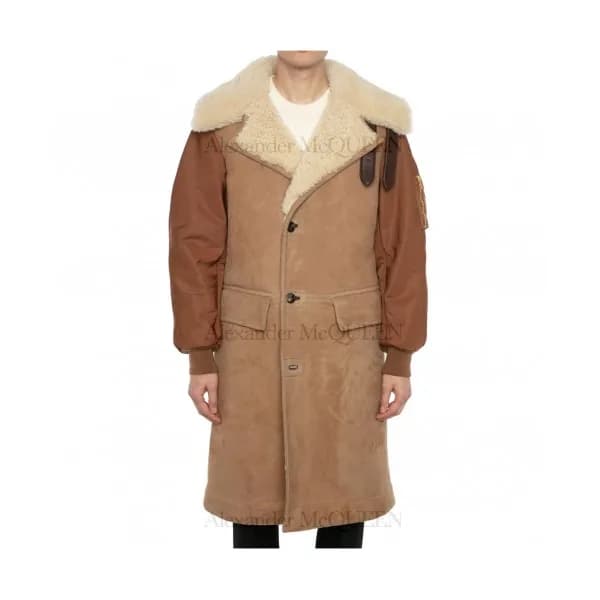 Alexander McQueen Mens Trendy Coats Camel - 알렉산더 … - 1