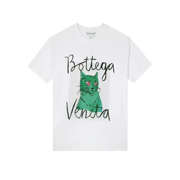 보테가 남성 크루넥 화이트 반팔티 - Mens White Tshirts - bot0246x - 1