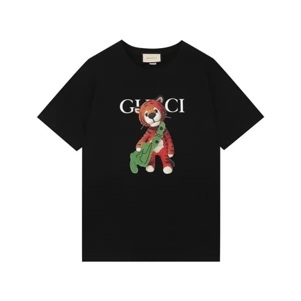 구찌 남성 크루넥 블랙 반팔티 - Mens Black Tshirts - guc04652x - 1