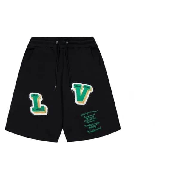루이비통 남성 블랙 반바지 - Mens Black Half-pants - lou04132x - 1