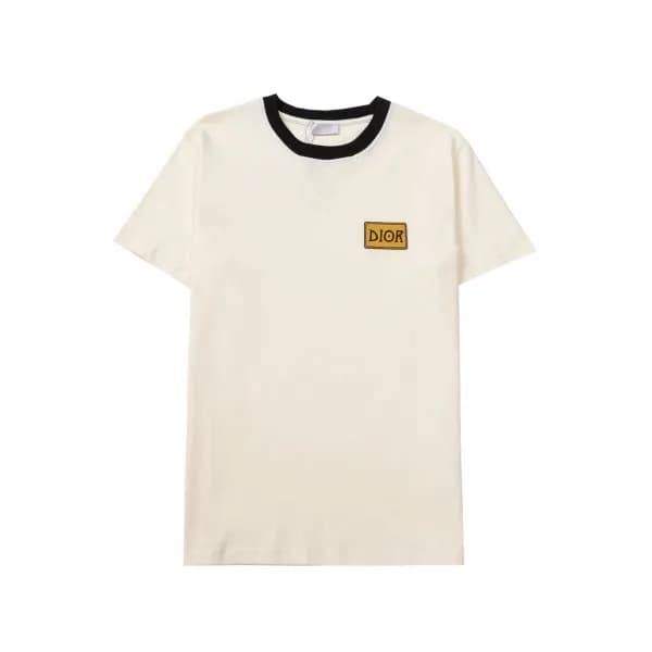 디올 남성 크루넥 아이보리 반팔티 - Mens Ivory Tshirts - dio01767… - 1