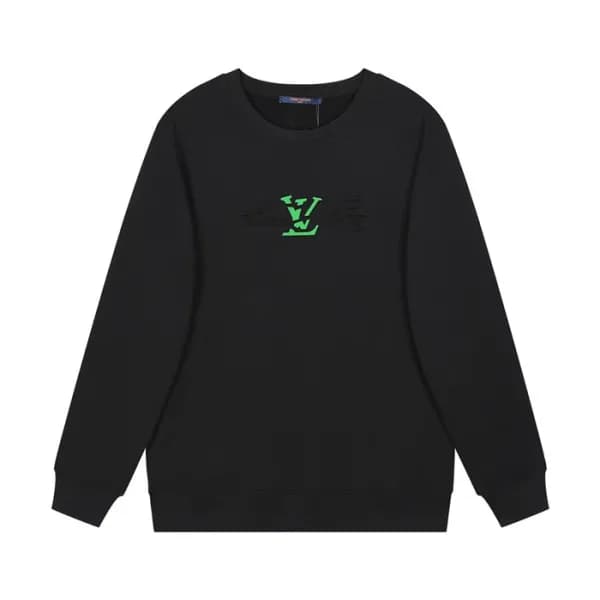 루이비통 남성 모던 블랙 맨투맨 - Mens Black Tshirts - lou05221x - 1