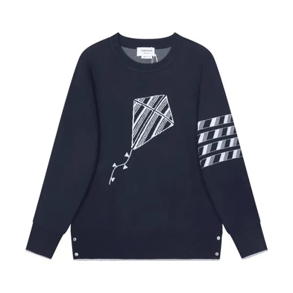 톰브라운 남성 캐쥬얼 네이비 니트 - Mens Navy Knit - thom0599x - 1