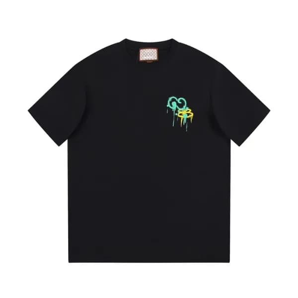 구찌 남/녀 블랙 크루넥 반팔티 - Gucci Unisex Black Short sleev… - 1