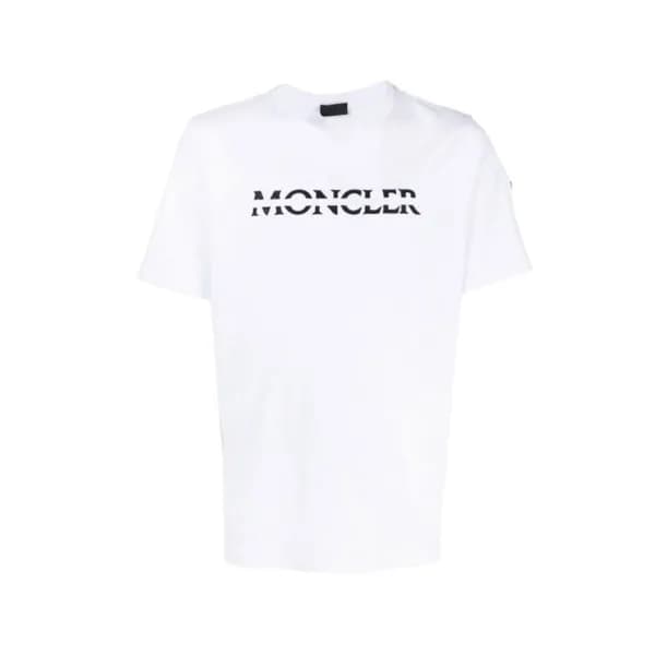 몽클레어 남성 화이트 크루넥 반팔티 - Moncler Mens White Tshirts -… - 1
