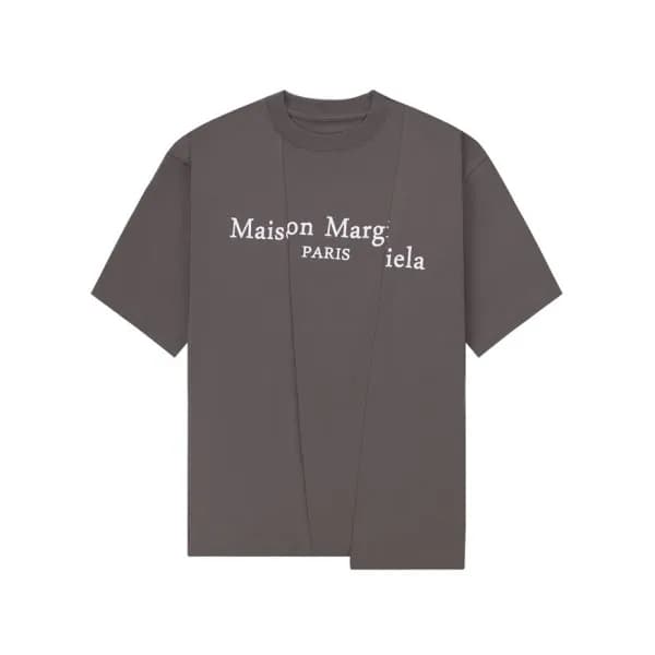 메종마르지엘라 남/녀 크루넥 그레이 반팔티 - Maison Margiela Unisex G… - 1