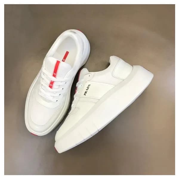 프라다 남성 화이트 스니커즈 - Prada Mens White Sneakers - pr40… - 1