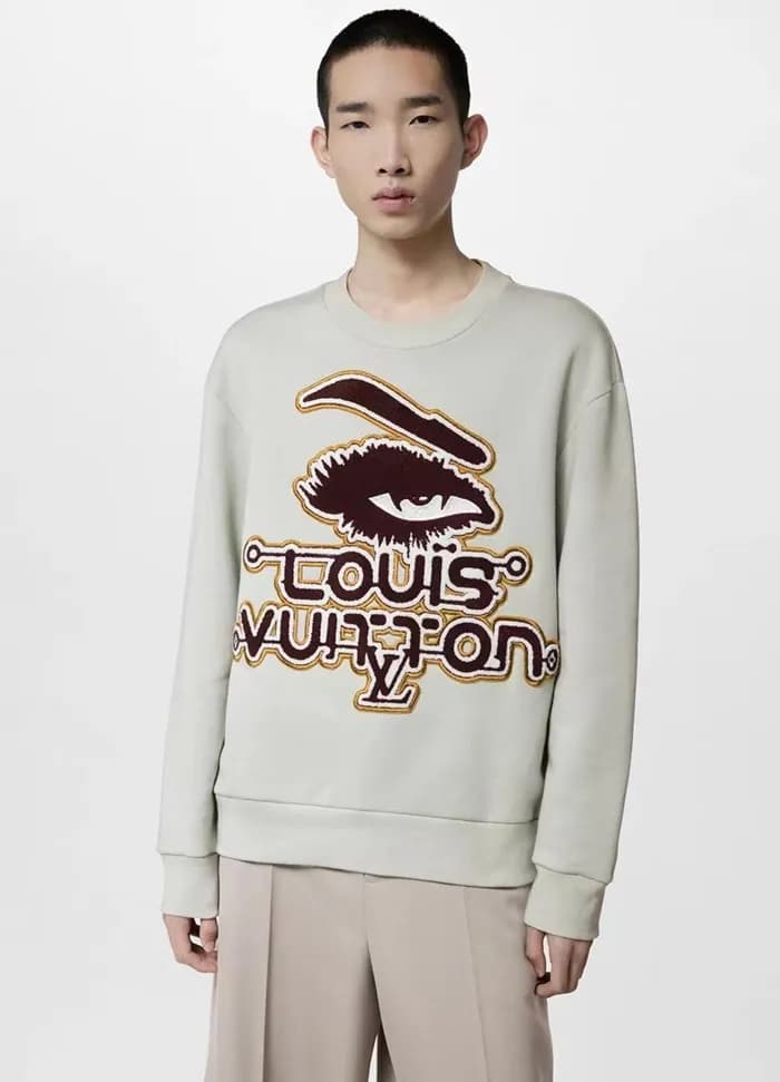 루이비통 남성 그레이 맨투맨 - Louis vuitton Mens Gray Tshirts … - 1