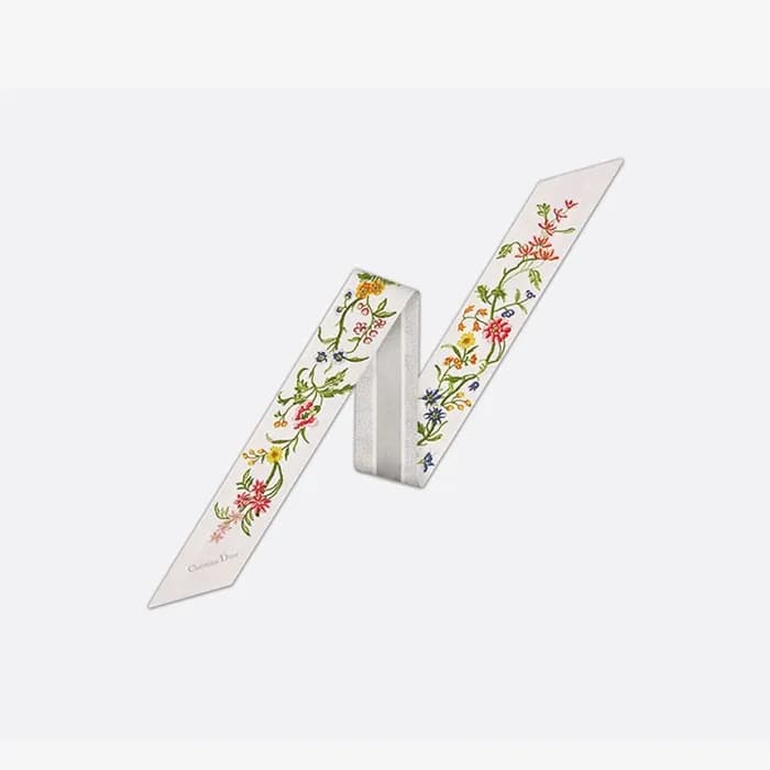 디올 여성 화이트 멀티 컬러 실크 트윌 미차 스카프 【매장-50만원대】 - Dior Wom… - 1