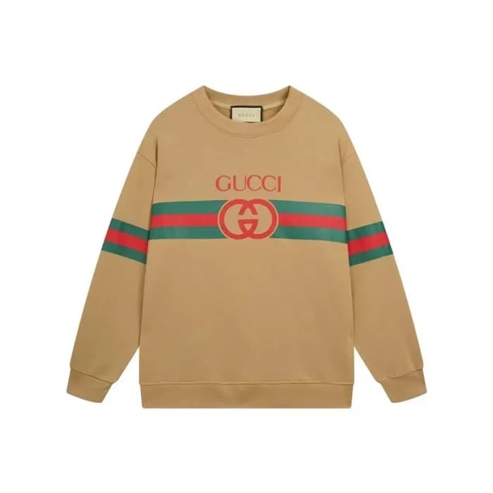 구찌 남성 베이직 카멜 맨투맨 - Gucci Mens Camel Tshirts - gu10… - 1