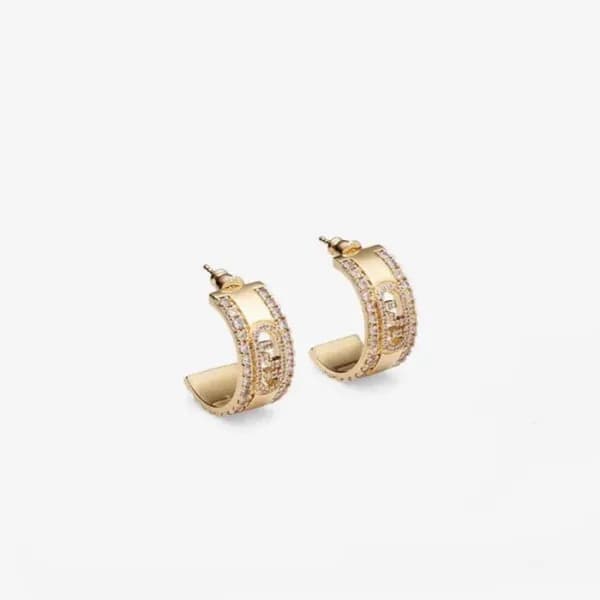 펜디 여성 옐로우 골드 이어링 - Fendi Womens Yellow-gold Earrin… - 1