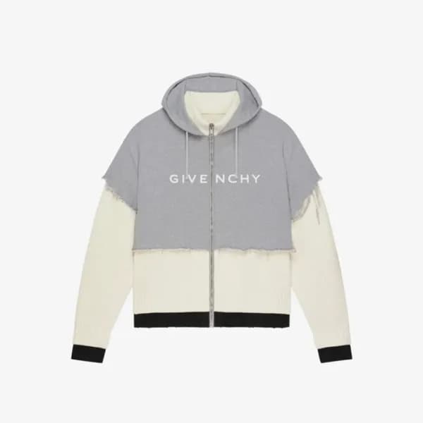 지방시 남성 그레이 후드티 - Givenchy Mens Gray Hoodie - fa21x - 1
