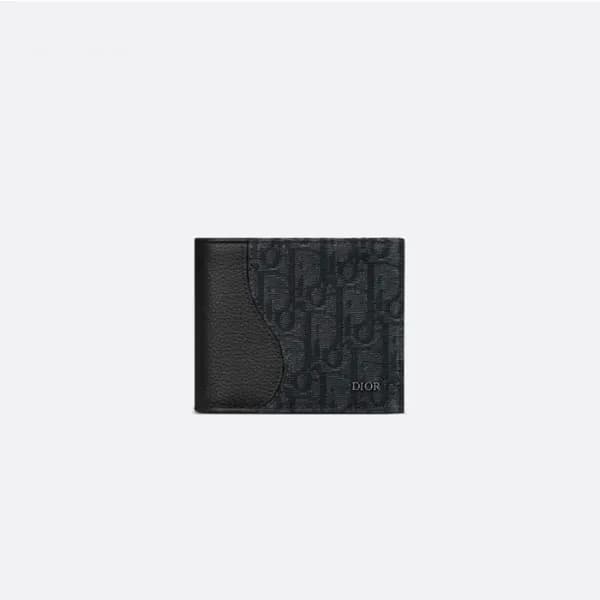 디올 남성 블랙 반지갑 - Dior Mens Black Half Wallets - diw1… - 1