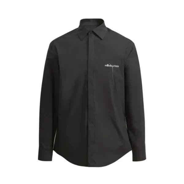 펜디 남성 블랙 셔츠 - Fendi Mens Black Tshirts - fec533x - 1