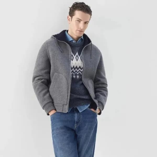 브루넬로쿠치넬리 남성 양면 자켓 - Brunello Cucinelli Mens Bomber… - 1