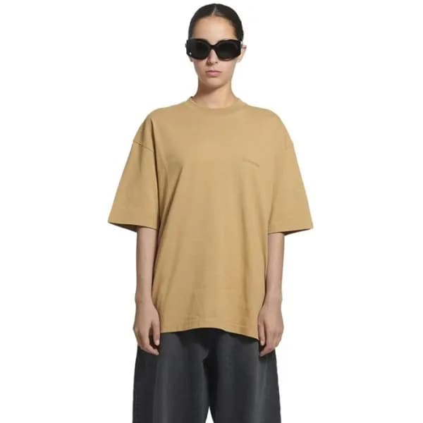 발렌시아가 여성 라운드 반팔 티셔츠 - Balenciaga Womens Round Tshi… - 1