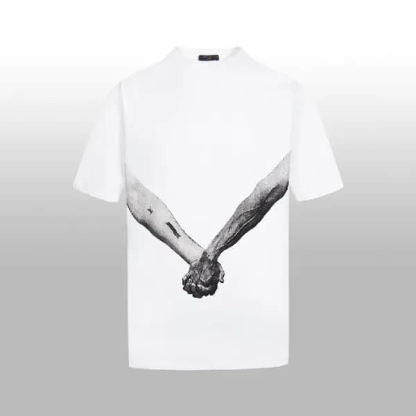 루이비통 남성 라운드 반팔티 - Louis vuitton Mens Round Tshirt … - 1