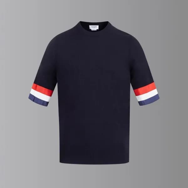 톰브라운 남성 라운드 반팔티 - Thom Browne Mens Round Tshirts -… - 1