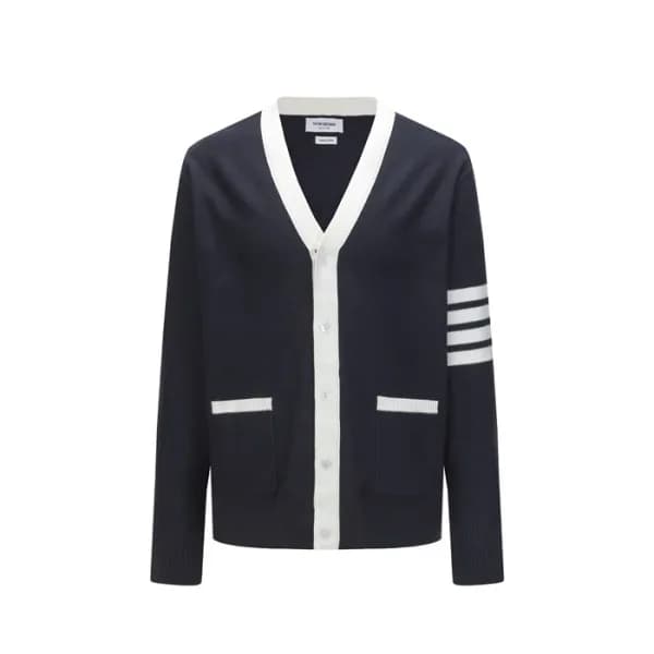 톰브라운 여성 브이넥 가디건 - Thom Browne Womens V-neck Cardig… - 1