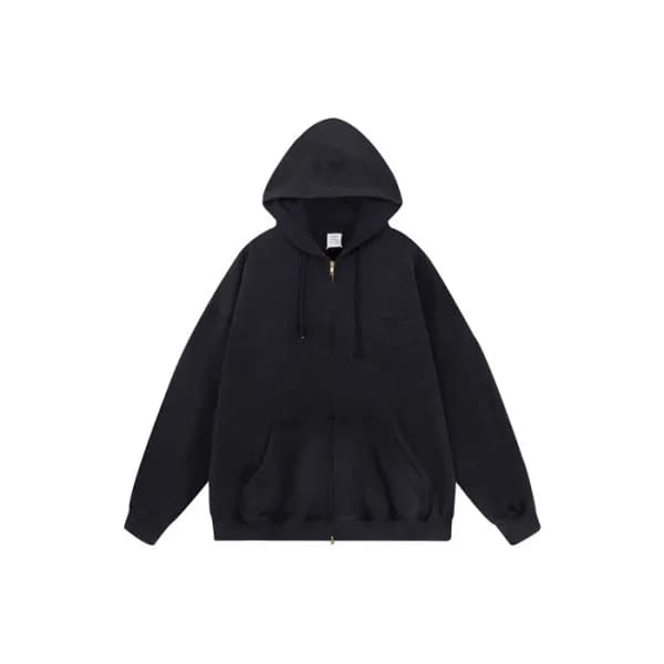 베트멍 남/녀 집업 후드티 - Vetements Unisex Zip-up Hoodie - … - 1