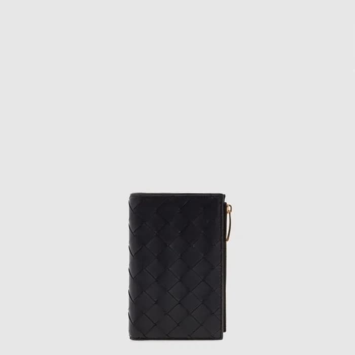 보테가베네타 남성 미디엄 인트레치아토 폴더형 지퍼 지갑 - Bottega veneta Me… - 1