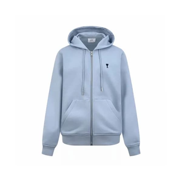 아미 남성 집업 후디 - Ami Mens Zip-up Hoodie - amc8747x - 1