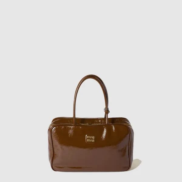 미우미우 여성 나플락 페이턴트 가죽 보 백 - Miumiu Womens Naflac Pat… - 1