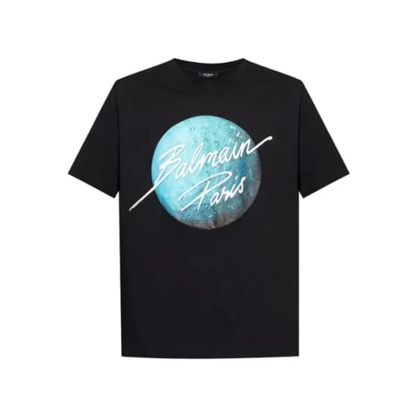 발망 남성 라운드 반팔티 - Balmain Mens Round Tshirt - bac142… - 1