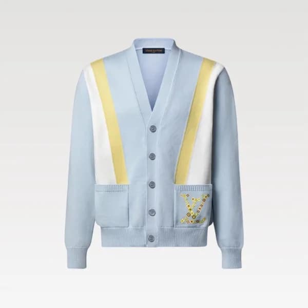 루이비통 남성 브이넥 가디건 - Louis vuitton Mens V-neck Cardig… - 1