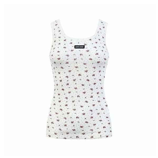 미우미우 여성 라운드 나시 - Miumiu Womens Round Sleeveless To… - 1
