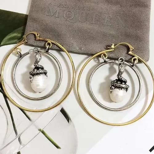 Alexander Mcqueen Rose Gold Earring - 알렉산더 맥퀸 여성용 … - 1