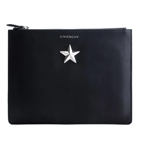 Givenchy Leather Silver Star Clutch Bag,30.5cm - 지… - 1