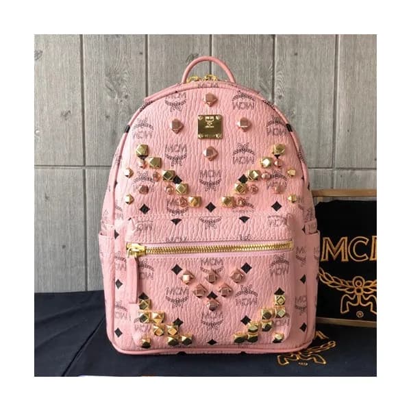 MCM Visetos Stark Leather Back Pack,21/26/34cm - 엠… - 1