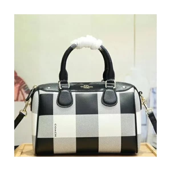 Coach Leather Tote Shoulder Bag,23cm - 코치 레더 토트 숄더… - 1