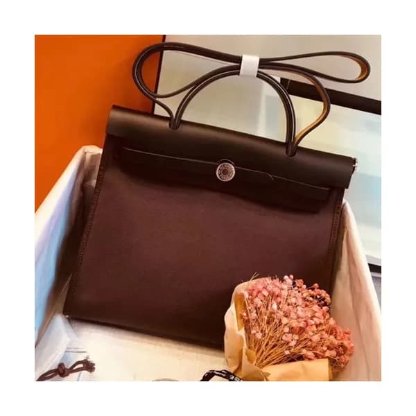 Hermes Herbag Canvas Tote Shoulder Bag ,31cm - 에르메… - 1