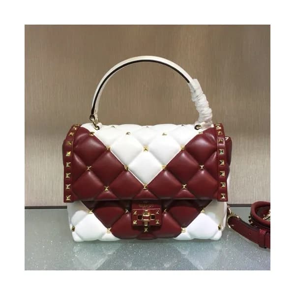 Valentino 2019 Leather Rockstud Tote Shoudler Bag,… - 1