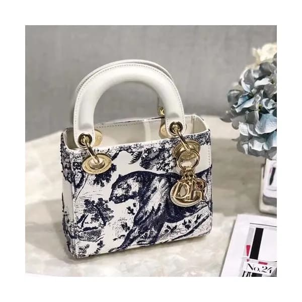 Dior 2019 Toile De Jouy Mini Lady Tote Shoulder Ba… - 1