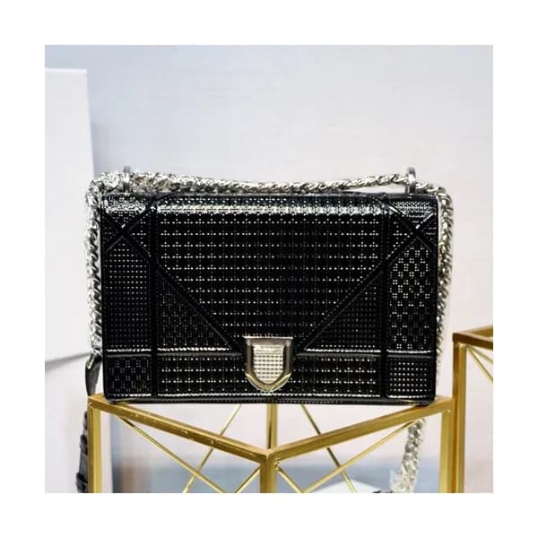 Dior 2019 Dior Rama Leather Chain Shoulder Bag ,25… - 1