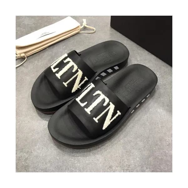 Valentino 2019 Mens Logo Leather Slipper - 발렌티노 남성… - 1