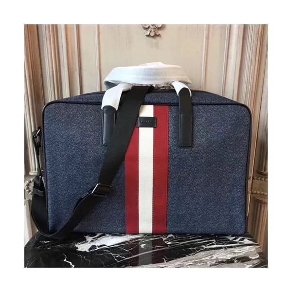 Bally 2019 Nylon & Leather Tote Shoulder Bag,44cm … - 1