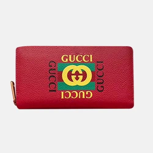 Gucci 2019 Logo Leather Zip Round Wallet 496317 -… - 1